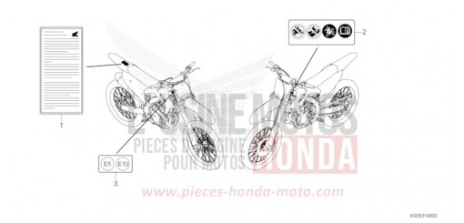 ETIQUETTE DE PRECAUTIONS CRF250RR de 2024
